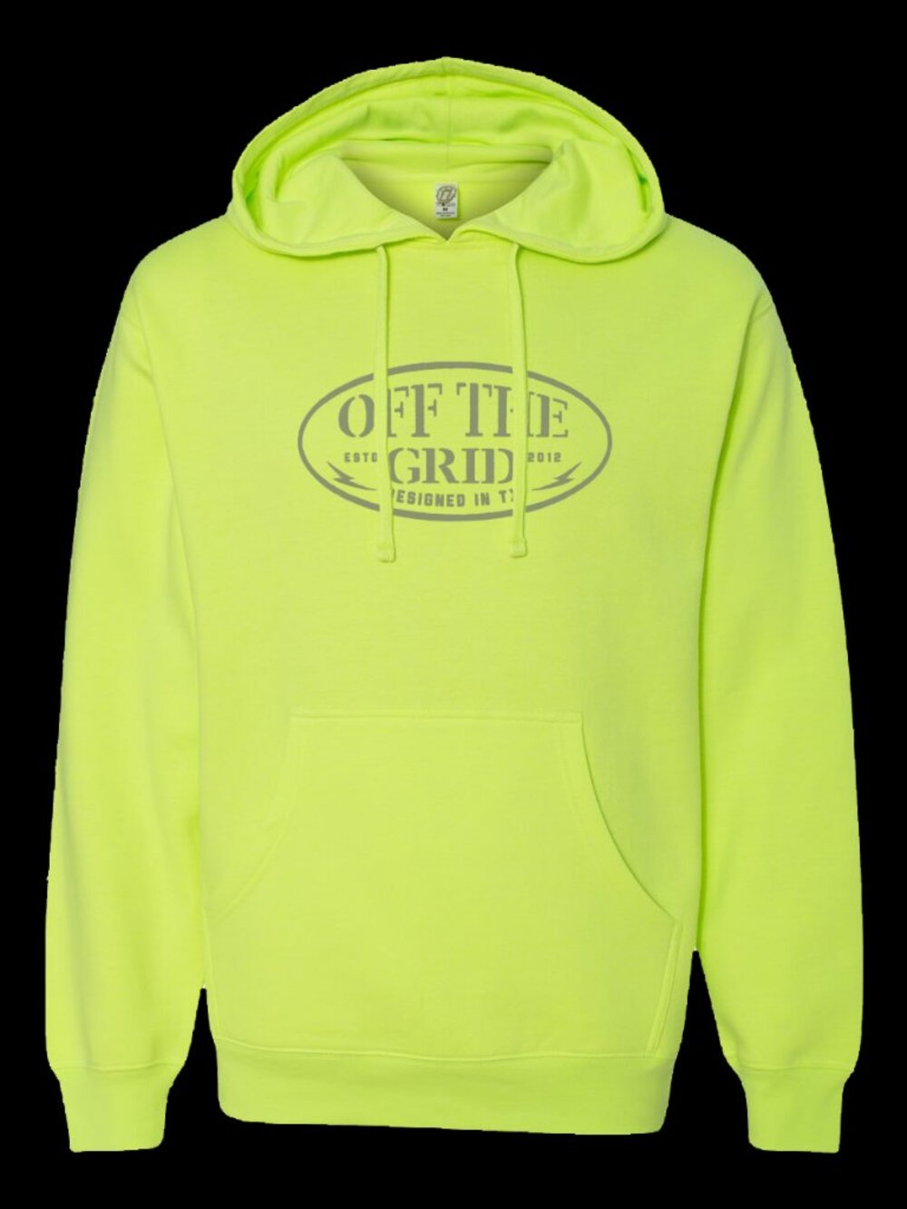Off The Grid Surplus Grunge Hoodie - Safety Yellow